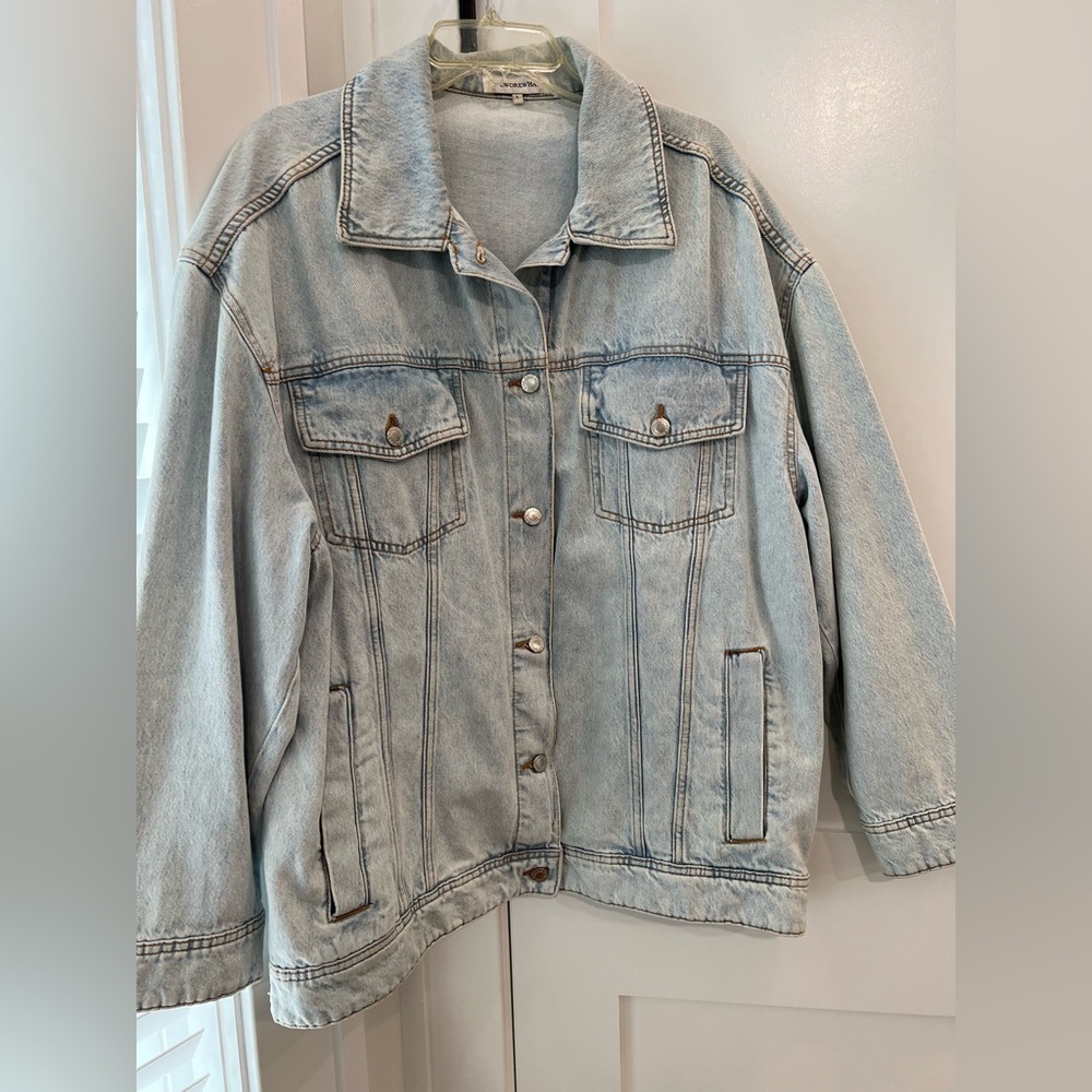 We Wore What oversized denim jacket